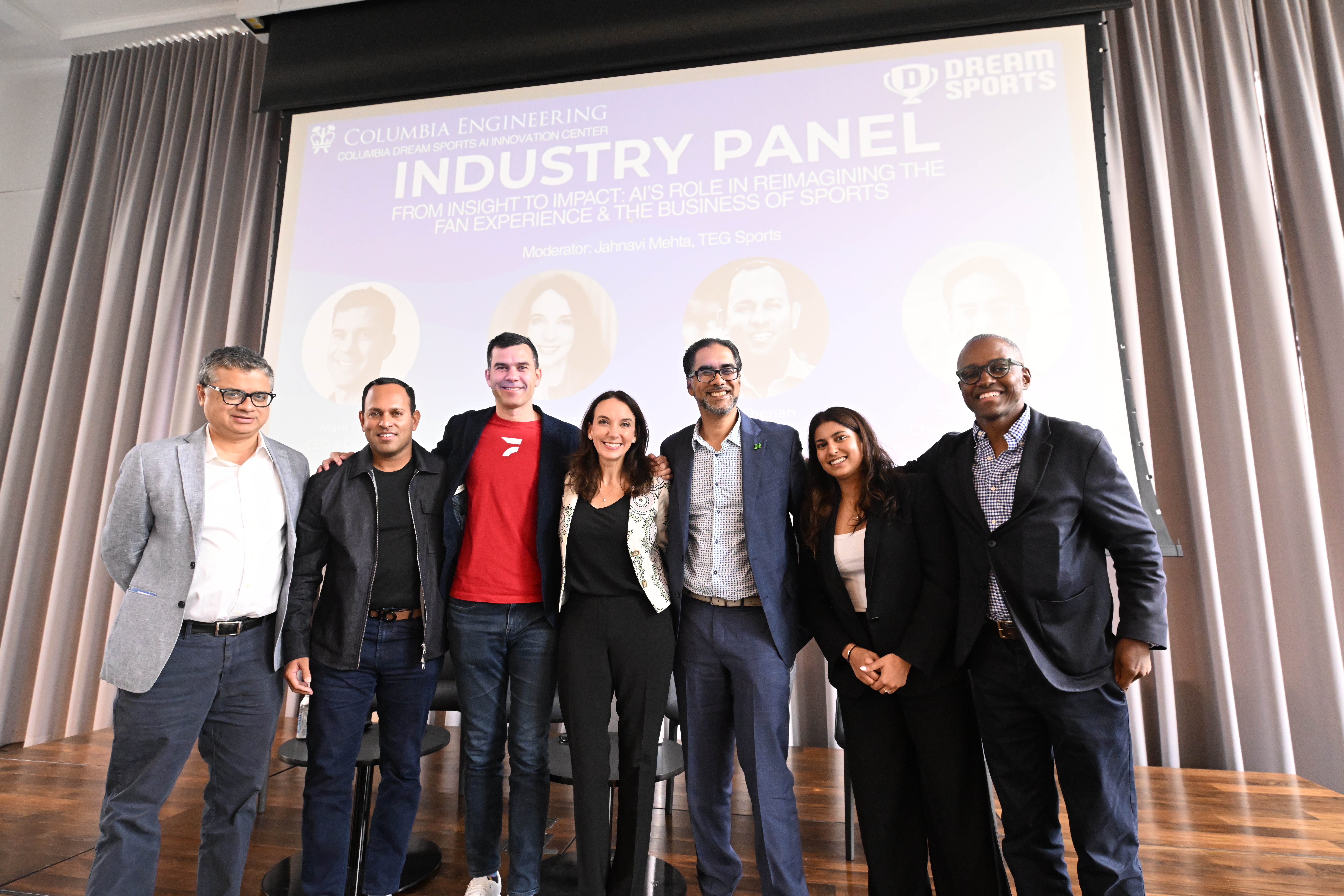 group photo of speakers at sports ai innovation forum